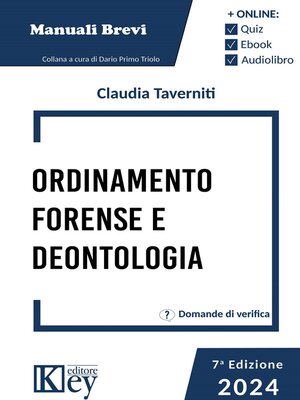 cover image of Ordinamento forense e deontologia 2024